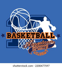 Vector illustration about basketball team