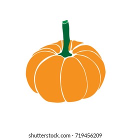 Vector illustration about a big orange pumpkin