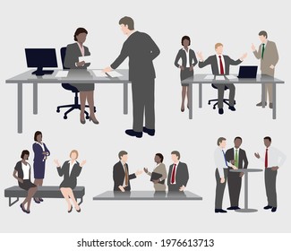 vector illustration about business people in flat design