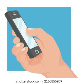 Vector illustration about Chatting. Vector illustration of playing a Handphone