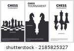 Vector illustration about chess tournament. Flyer design for chess tournament, match, game