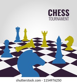 Vector illustration about chess tournament, match, game. Use as advertising, invitation, banner, poster