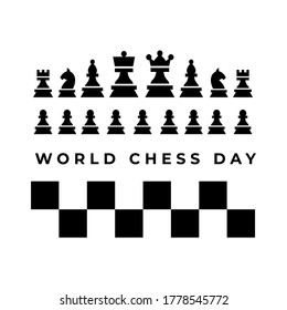 Vector illustration about chess tournament, match, game. Use as advertising, invitation, banner, poster. International Chess Day.