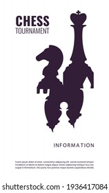 Vector illustration about chess tournament, match, game. Use as advertising, invitation, banner, poster
