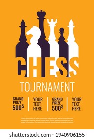 Vector illustration about chess tournament, match, game. Use as advertising, invitation, banner, poster
