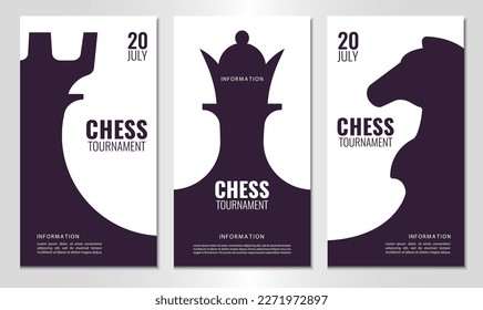 Vector illustration about chess tournament, match, game. Use as advertising, invitation, banner, poster
