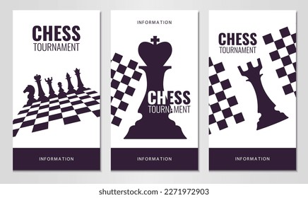 Vector illustration about chess tournament, match, game. Use as advertising, invitation, banner, poster
