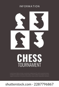 Vector illustration about chess tournament, match, game. Use as advertising, invitation, banner, poster
