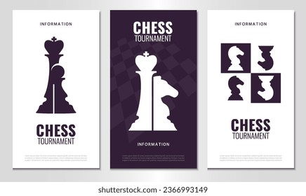 Vector illustration about chess tournament, match, game. Use as advertising, invitation, banner, poster
