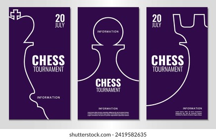 Vector illustration about chess tournament, match, game. Use as advertising, invitation, banner, poster
