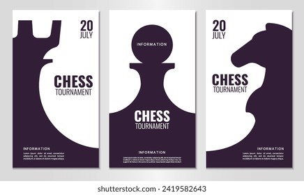 Vector illustration about chess tournament, match, game. Use as advertising, invitation, banner, poster
