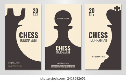 Vector illustration about chess tournament, match, game. Use as advertising, invitation, banner, poster
