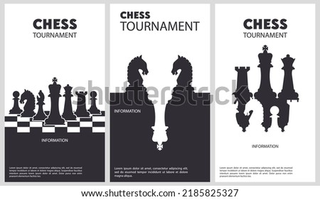 Vector illustration about chess tournament. Flyer design for chess tournament, match, game