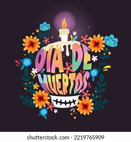 Vector illustration about day of the dead mexican celebration