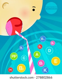 Vector illustration about a diet and a healthy lifestyle, cartoon guy
