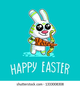 Vector illustration about Easter Bunny for Happy Easter Day
