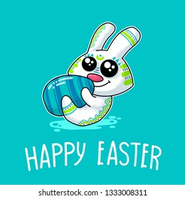 Vector illustration about Easter Bunny for Happy Easter Day