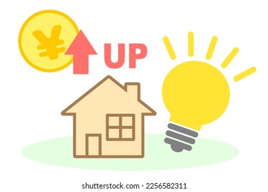 Vector illustration about electricity bill increase.