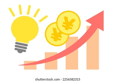 Vector illustration about electricity bill increase.