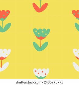 a vector illustration about flowers in box, illustration of flowers with square background, a simple flat background of flowers