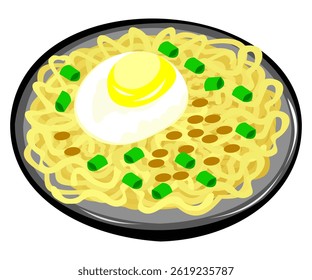vector illustration about fried instant noodles