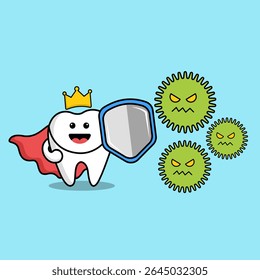 Vector illustration about the importance of taking care of teeth.
