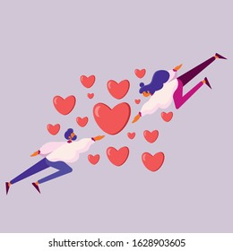 vector illustration about love man and woman