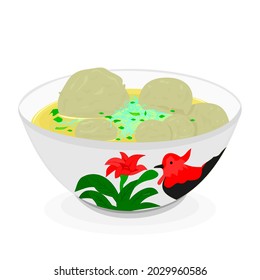 Vektorgrafik über Meatball, als eine der Küche, die aus Fleisch gemacht wird. Die Indonesier nannten es gewöhnlich "bakso".