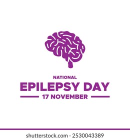  vector illustration about National Epilepsy Day, 17th November, awareness about epilepsy and the urgent need for improved treatment, better care