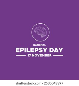  vector illustration about National Epilepsy Day, 17th November, awareness about epilepsy and the urgent need for improved treatment, better care