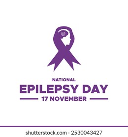  vector illustration about National Epilepsy Day, 17th November, awareness about epilepsy and the urgent need for improved treatment, better care