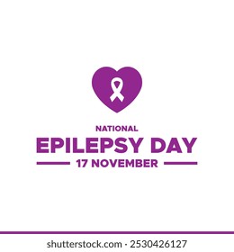  vector illustration about National Epilepsy Day, 17th November, awareness about epilepsy and the urgent need for improved treatment, better care
