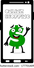 Ilustración de vector sobre el concepto de tienda en línea
