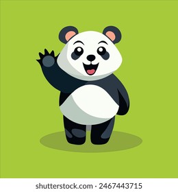 Vector illustration about Panda in many various cute pose