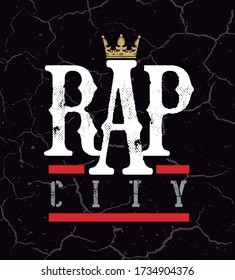 Vector Illustration über Rap mit texturiertem Hintergrund.