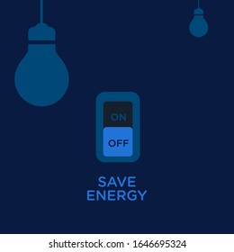 vector illustration about save energy for poster or any design