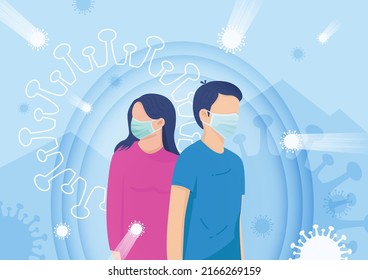 Vector illustration about self protection from viruses and diseases