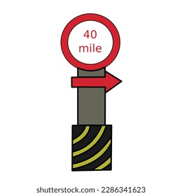 Vector illustration about sign and arrow.