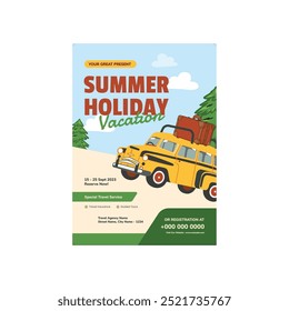 Ilustração vetorial sobre viagens e férias de verão