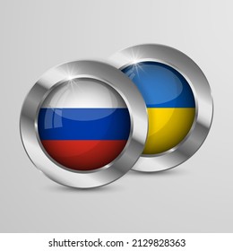 Ilustración vectorial de la guerra entre Rusia y Ucrania. Un elemento de impacto para cada uso.