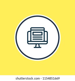Vector illustration of above the fold icon line. Beautiful marketing element also can be used as document icon element.