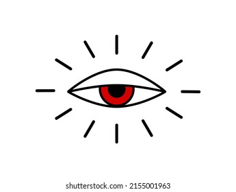 vector illustration of abstack eye icon on white background