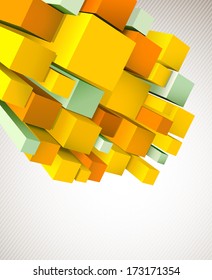 Vector illustration of abstract 3d background.