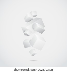 Vector Illustration of abstract 3d cubes.