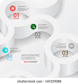 Vector illustration abstract 3D infograph concept design - eps10