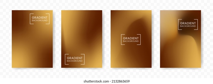 Vector illustration abstract 4 shapes  Brown   black mesh gradient background transparent background(PNG)  A4 sized template  editable vector 