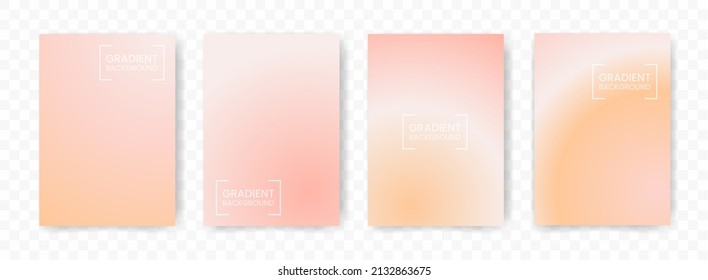 Vector illustration abstract 4 shapes  light brown radial gradient background transparent background(PNG)  A4 sized template  editable vector 