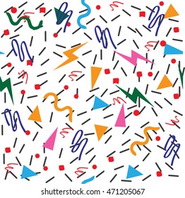 vector illustration of abstract 70s 80s 90s background