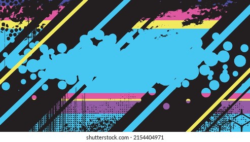 vector illustration of abstract 80s style colorful vivid optimistic background