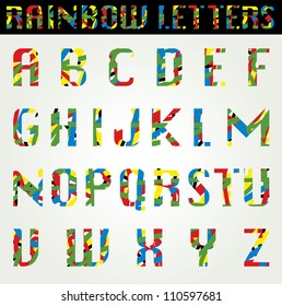 Vector illustration of abstract alphabet.